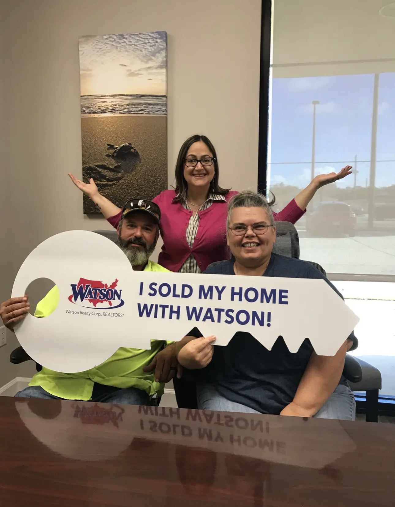 Marilynn Wolfe at a client closing