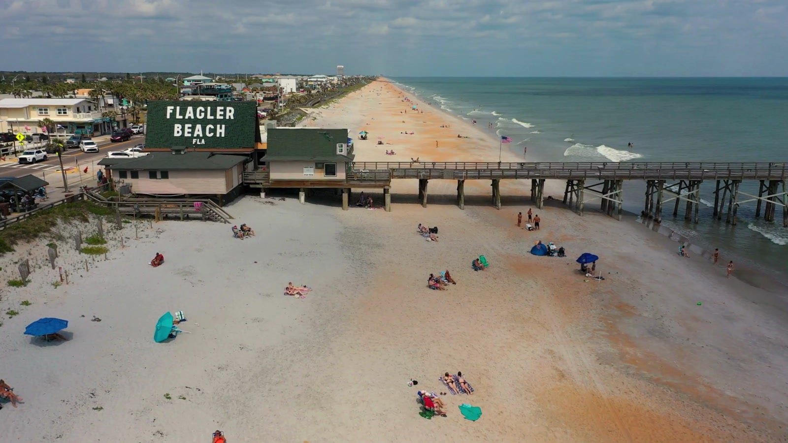 Flagler Beach pier and shoreline, still from Marilynn’s video
