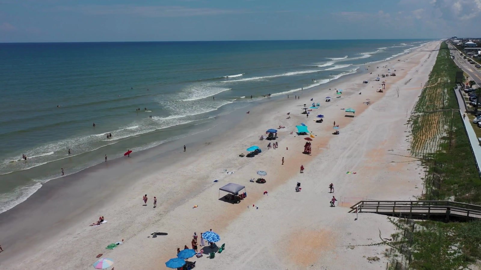 Atlantic beach, still from Marilynn’s video (representative view)
