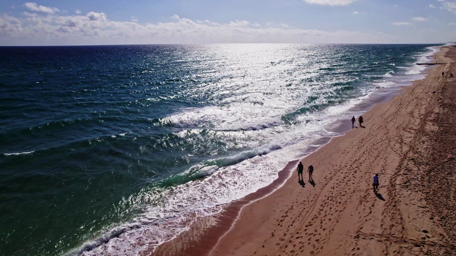 Atlantic shoreline, still from Marilynn’s video (representative view)